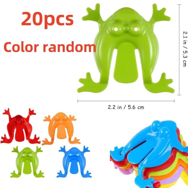 20 grenouilles sauteuses en plastique, jouet classique anti-stress, idéal pour anniversaires, jeux d