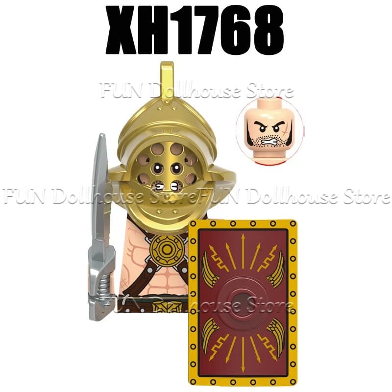 Château Médiéval Roi Lion Aigle Chevalier Romain Soldat Figurine Blocs de Construction Militaires Bo