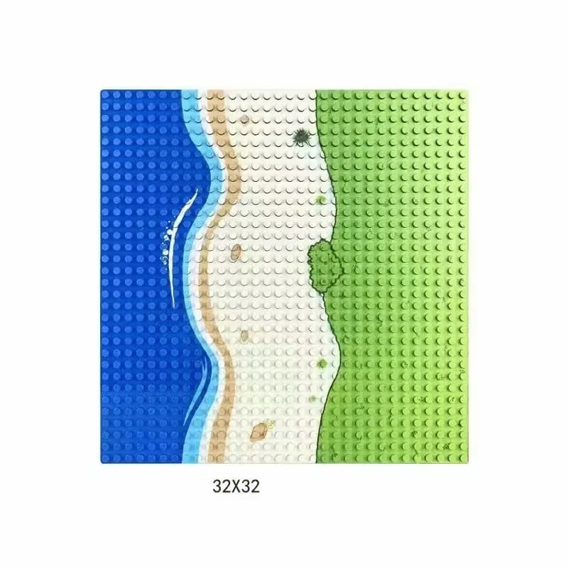 Blocs de Construction classiques 32x32 32 points, plaque de Base, blocs de Construction de prairie d