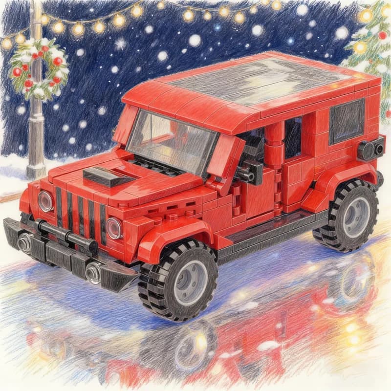 351 pièces MOC Jeep Wrangler JL Rubicon City Champions Super Car, modèle de jouet en blocs de constr