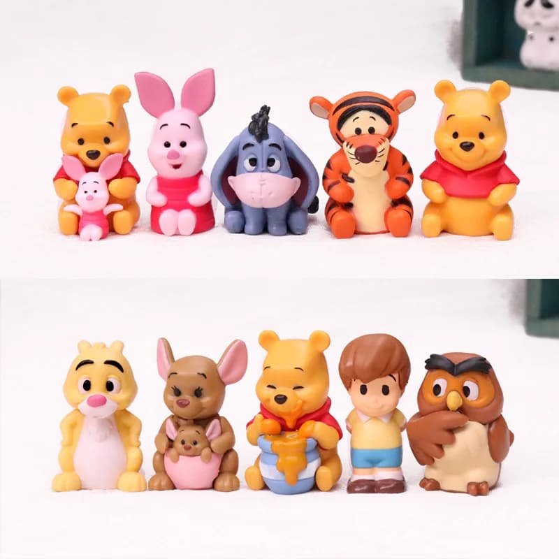 10 pièces/ensemble dessin animé Winnie l'ourson figurine jouet ourson tigrou Bourriquet porcelet fig