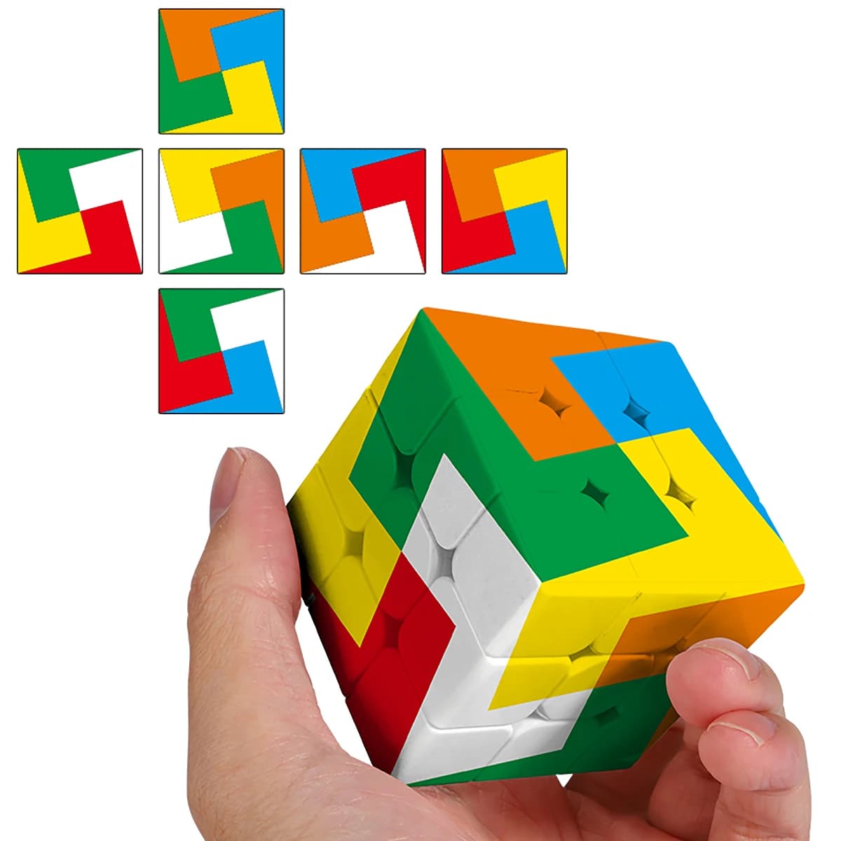 Cube magique 3x3x3, torsion rapide, imprimé UV, moulin à vent 6 couleurs, anti-Stress, jeu de Puzzle