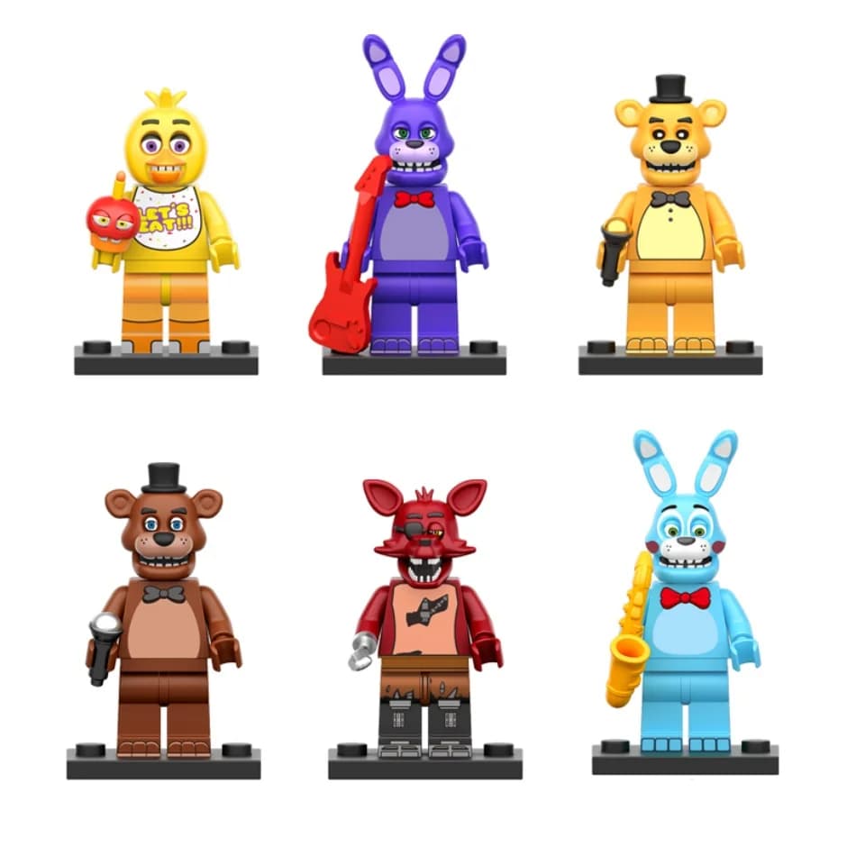 Figurines d'action FNAF, 6 pièces, ornements Five Nights, jouet à assembler, modèle DIY, périphériqu