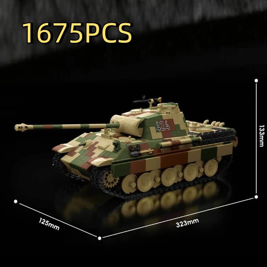 Nouveau produit TK2, jouet de construction - Modèle militaire de char de type Tigre avec armure de s