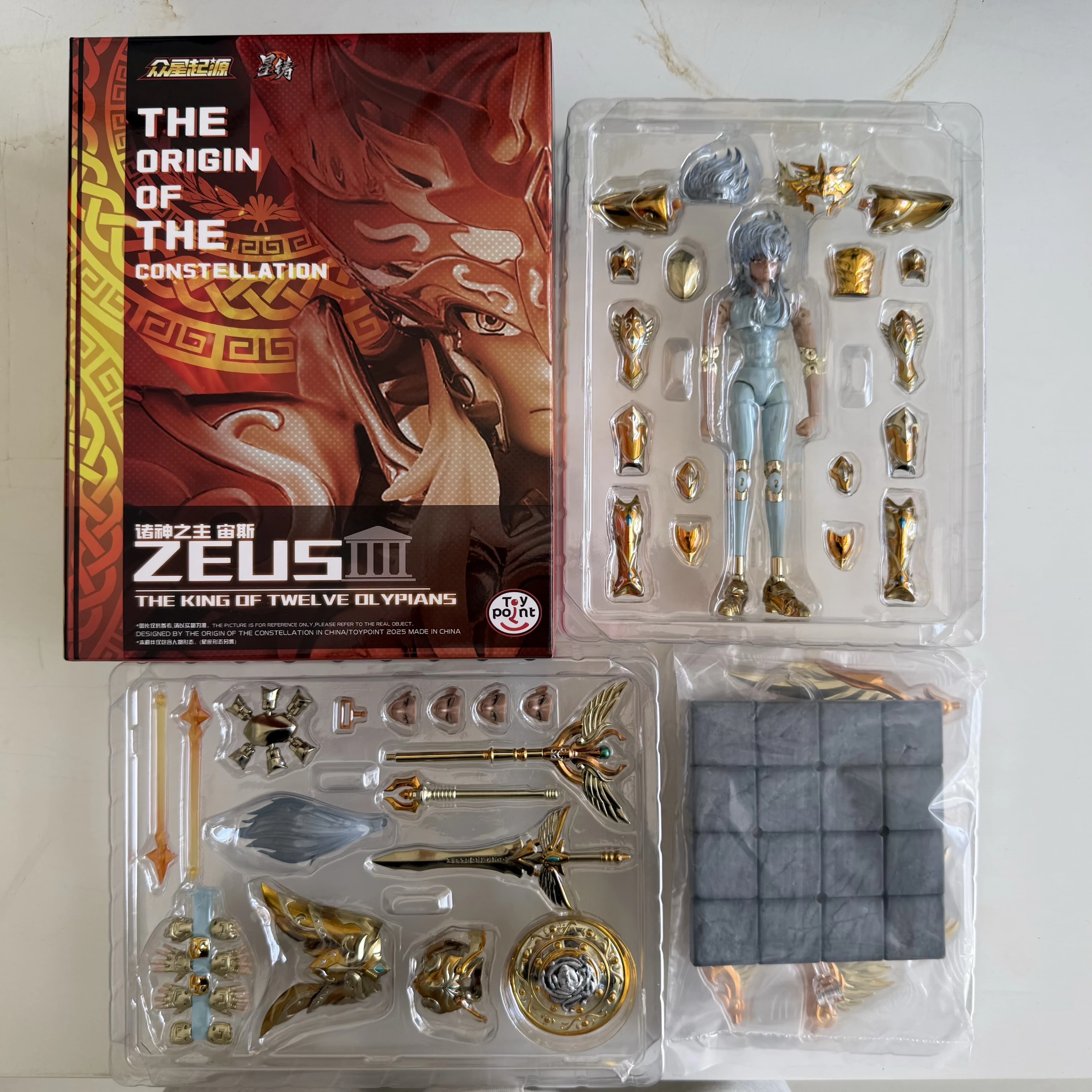 En stock Toypoint Star Forged God King Zeus Origin of Stars Saint Seiya Myth Cloth EXM Action Figure