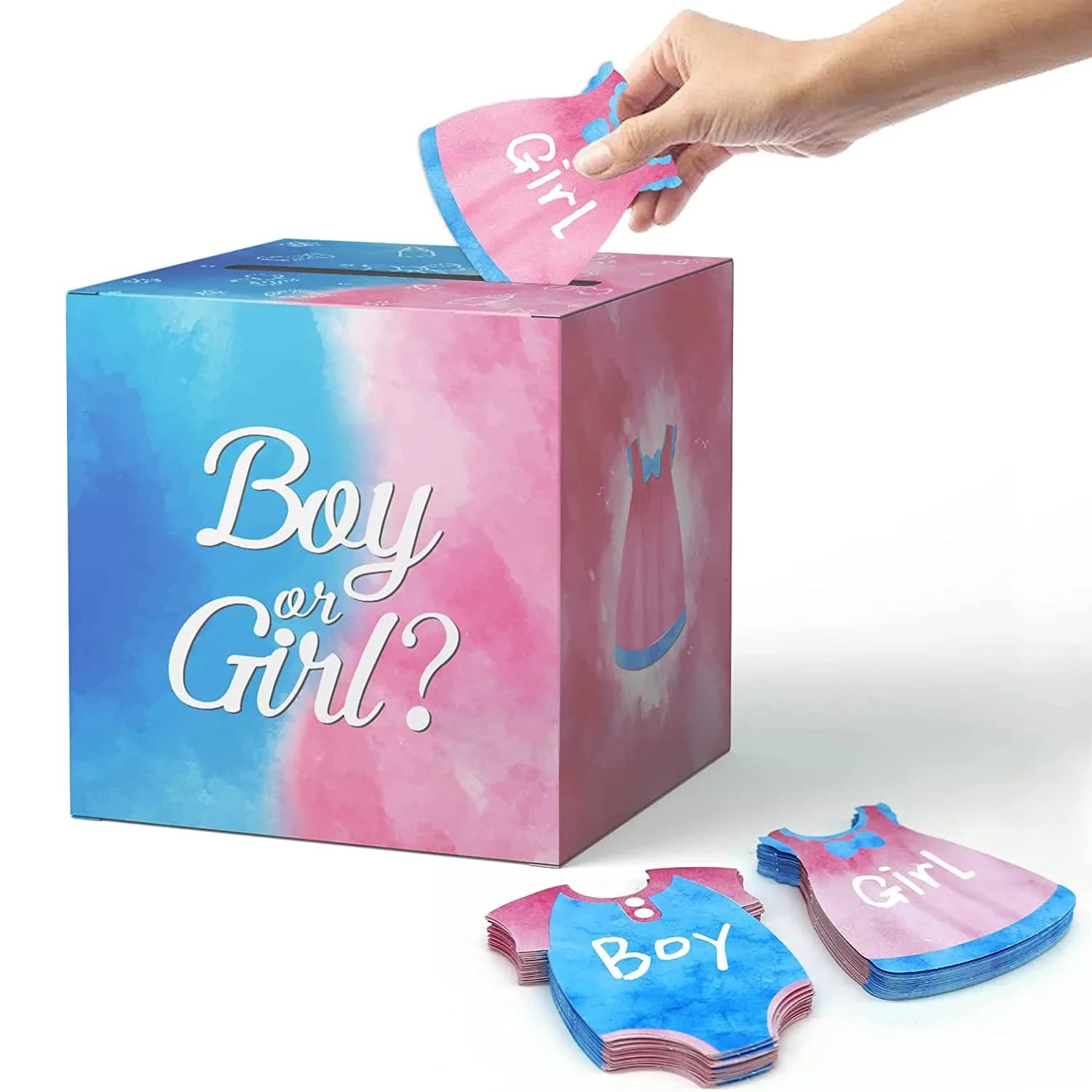 Boîte de vote pour révélation du sexe de bébé, jeu de vote pour garçon et fille, décorations de fête