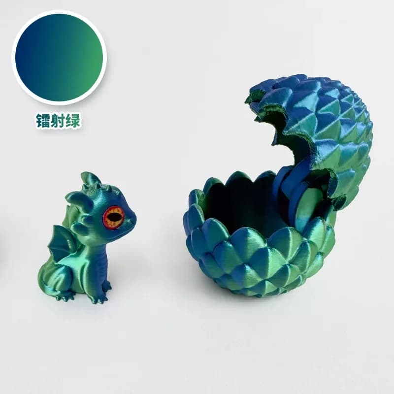 Modèle de jouet imprimé en 3D, Mini Dragon (avec œufs, yeux aléatoires) pour la décoration de la mai