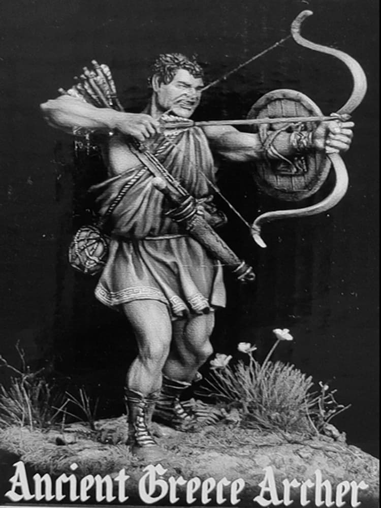 Support d'archer de la grèce antique non assemblé, figurine en résine, kits de modèles miniatures no