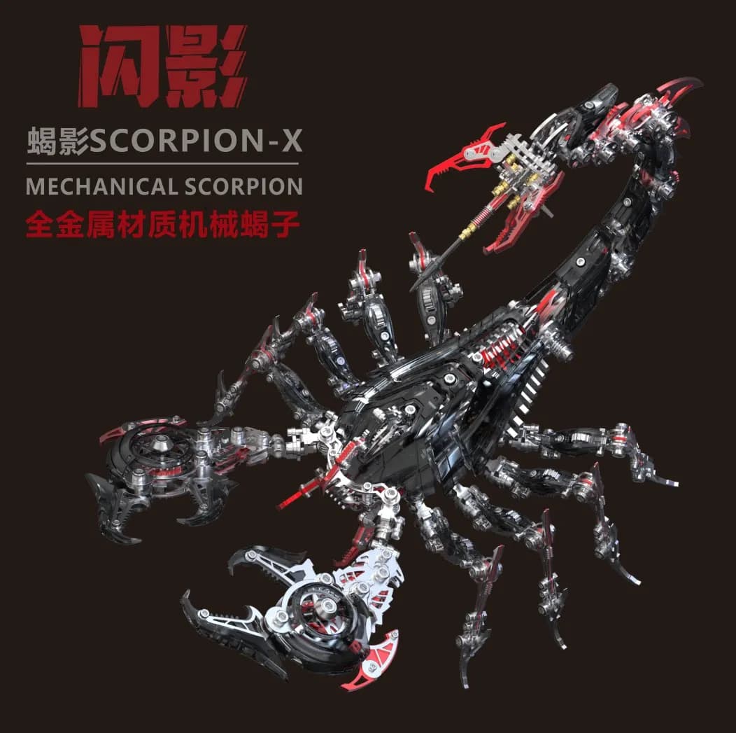 Spotmechanical War Scorpion 3D Blocs de construction métalliques tridimensionnels Scorpion Jouet de 