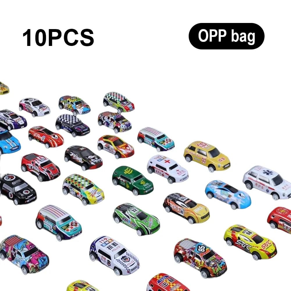 Lot de 100/50/30/20/10 voitures jouets en alliage pour enfants, garçons et bébés, voitures à inertie