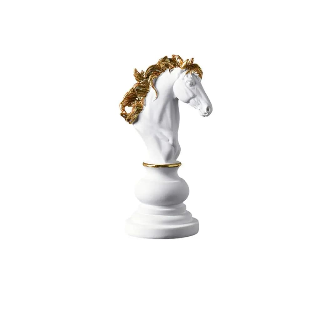 Statue d'échecs de planche, Sculpture d'échecs, décoration d'armoire, accessoires de jeux, Figurine 