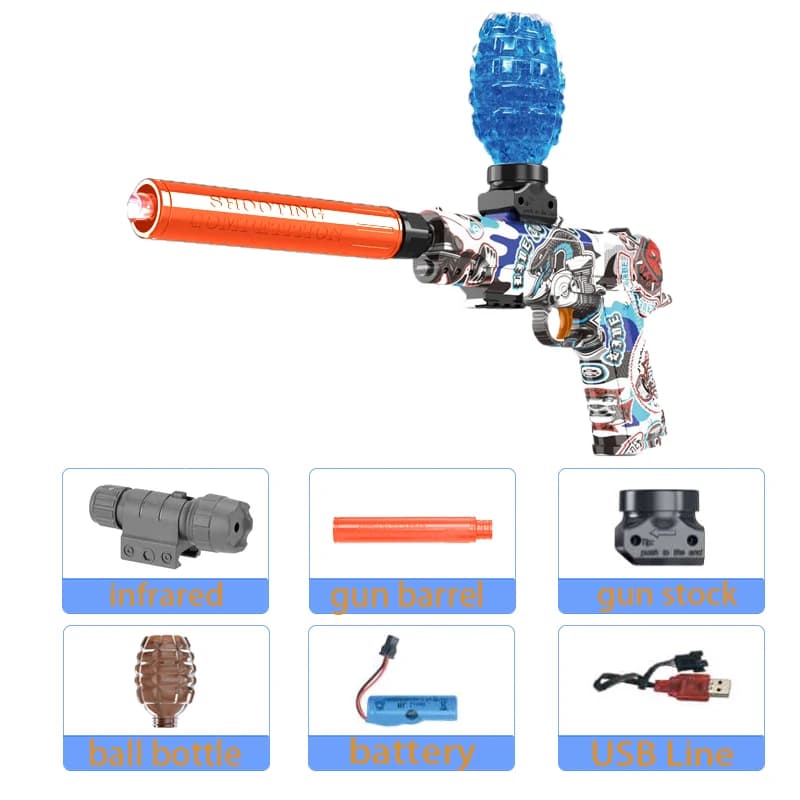 Pistolet Blaster électrique pour enfants, jouet d'extérieur, pistolet de tir à balles, jeu d'été, ti