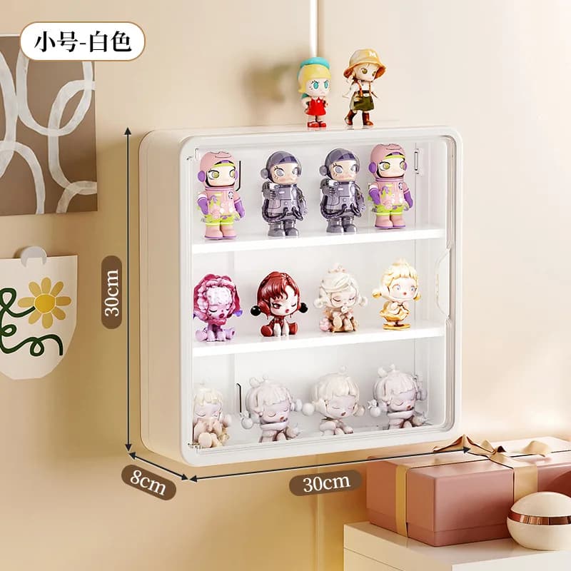 Boîte de rangement murale pour figurines d'action, présentoir magnétique à aspiration T1, boîte enne