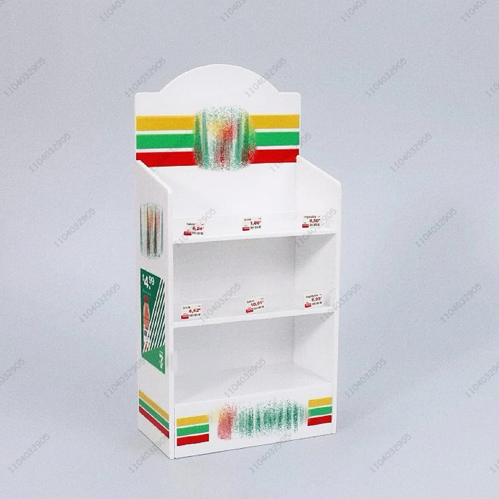 Meubles miniatures de magasin, réfrigérateur, congélateur, étagère, clics sympas, articles alimentai