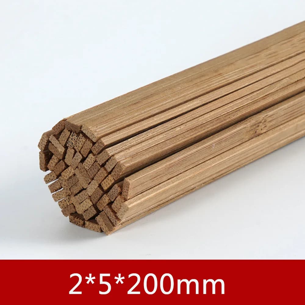 Lot de 10 à 100 pièces de matériaux en bois de bambou pour modèles de construction DIY, artisanat fa