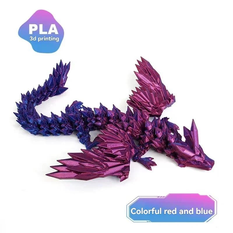 Ornement de Dragon imprimé en 3D, ornement de bureau, animaux imprimés en 3d, artisanat de bureau à 