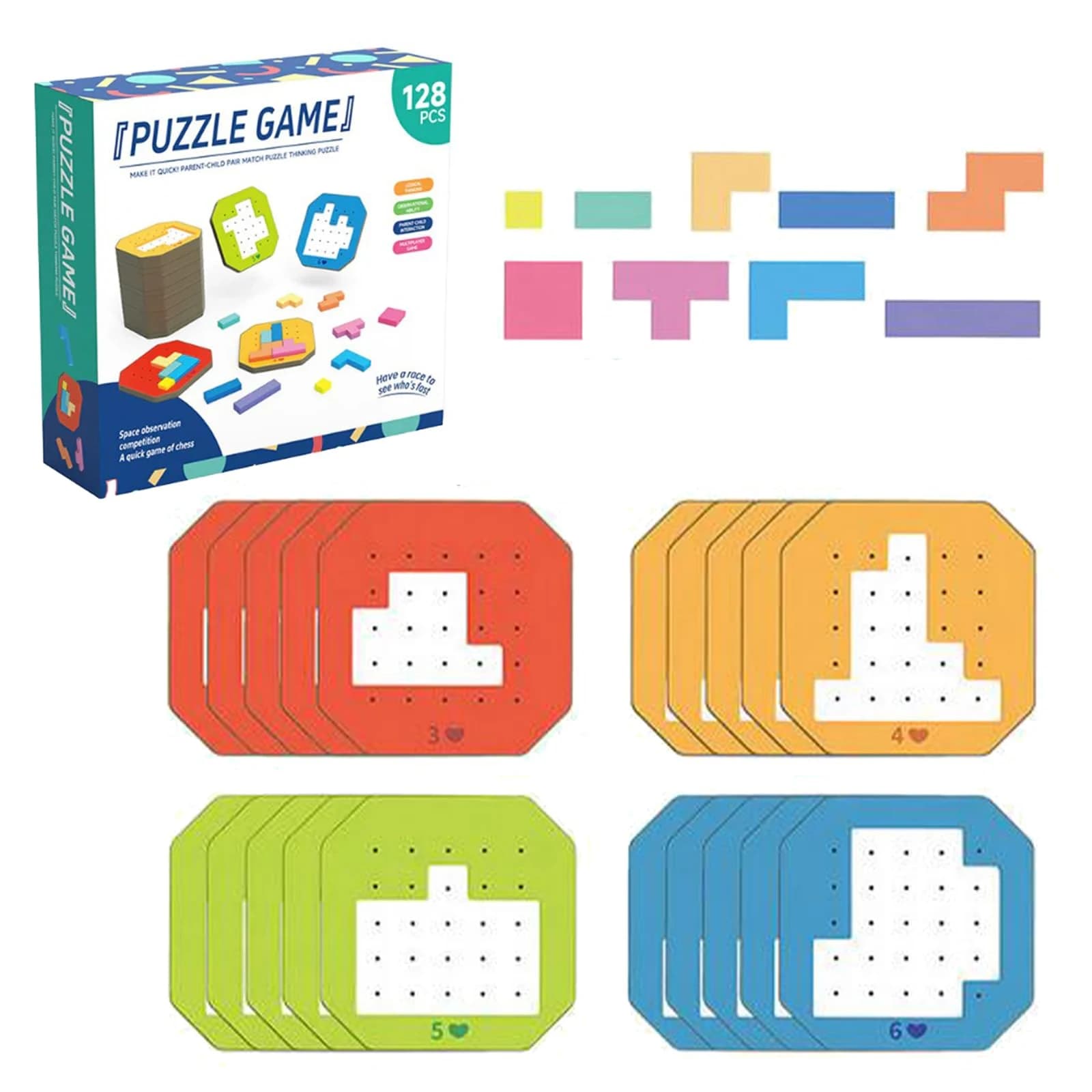 Jeu de puzzle ensemble de jouets pour enfants Montessori forme éducative correspondant cartes de puz