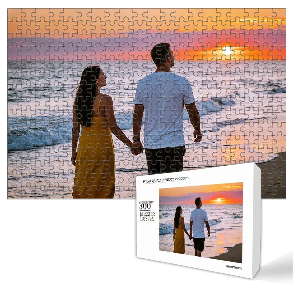 Puzzle personnalisé en bois pour adultes et enfants, jouets uniques pour couples, famille, anniversa