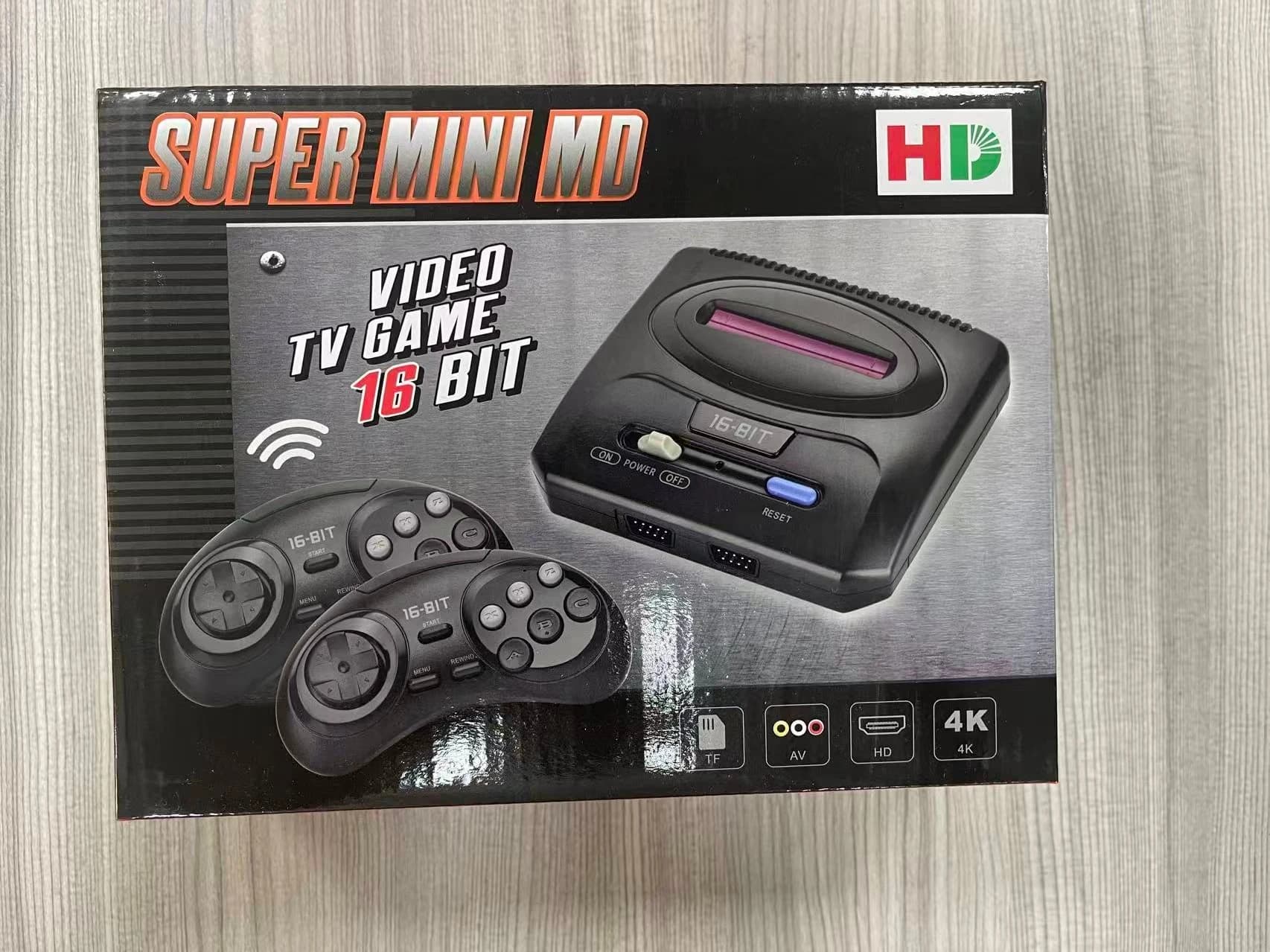 Console de jeu rétro SEGA MD Mini 16 bits avec 700 jeux intégrés, sortie HDMI 1080P et AV, manette s