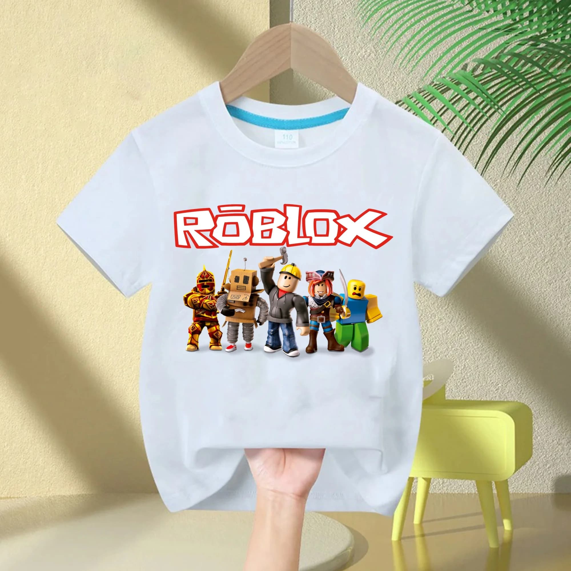 Roblox 2026 T-shirt 100 % coton pour enfants – T-shirt à manches courtes et col rond pour garçons av