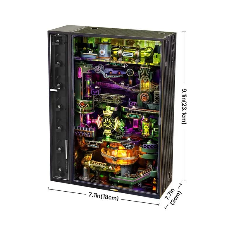 ROKR Puzzle 3D Alchemy City Marble Run 247 pièces, casse-tête, kit STEM, loisirs mécaniques DIY pour