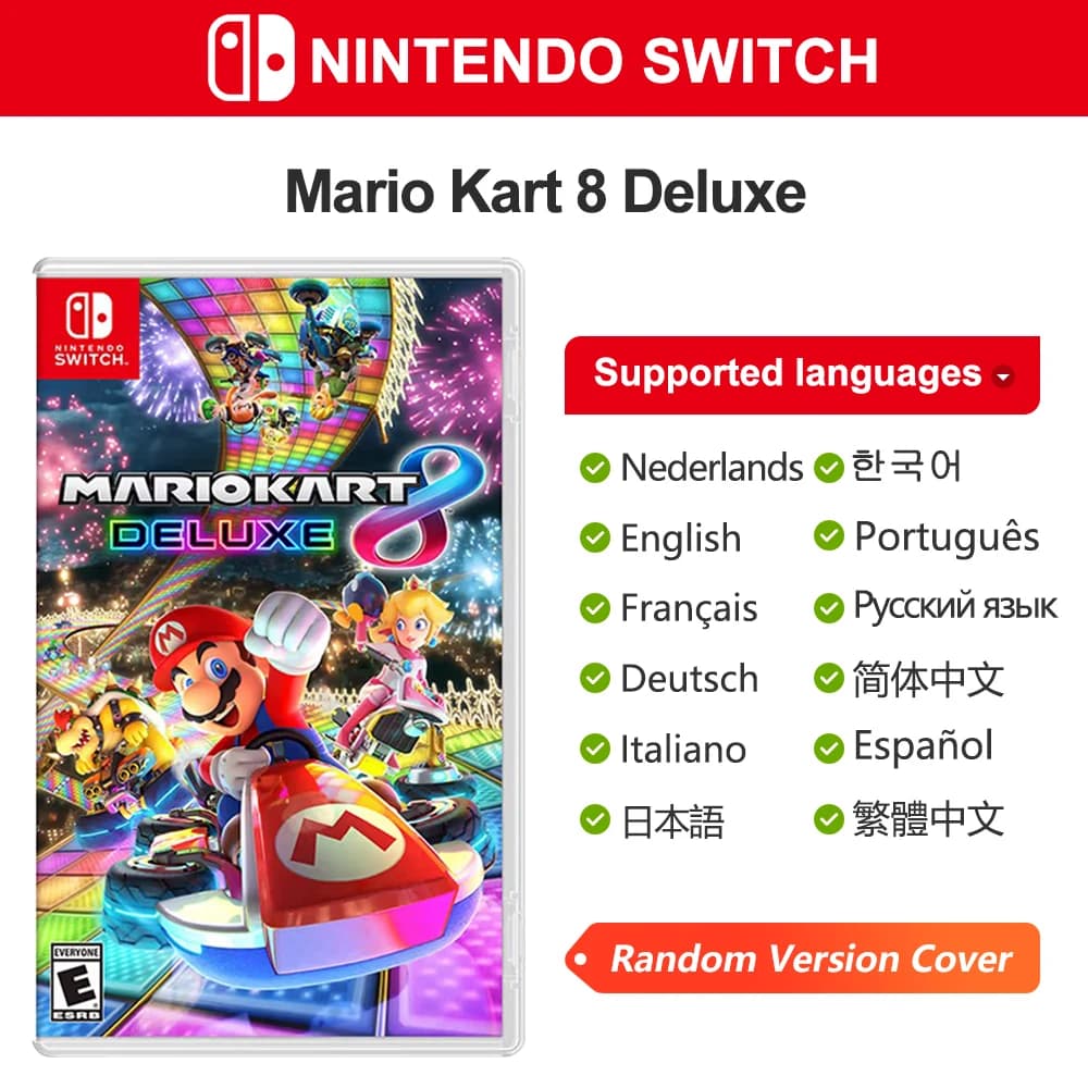 Mario Kart 8 Deluxe Nintendo Switch Game Deals, 100% officiel, carte fongique originale, EthRacing p