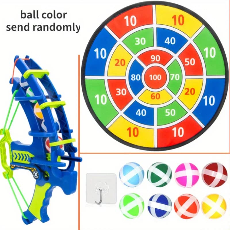 Grand jeu de fléchettes pour enfants, jeu de fléchettes double face avec balles collantes et fléchet