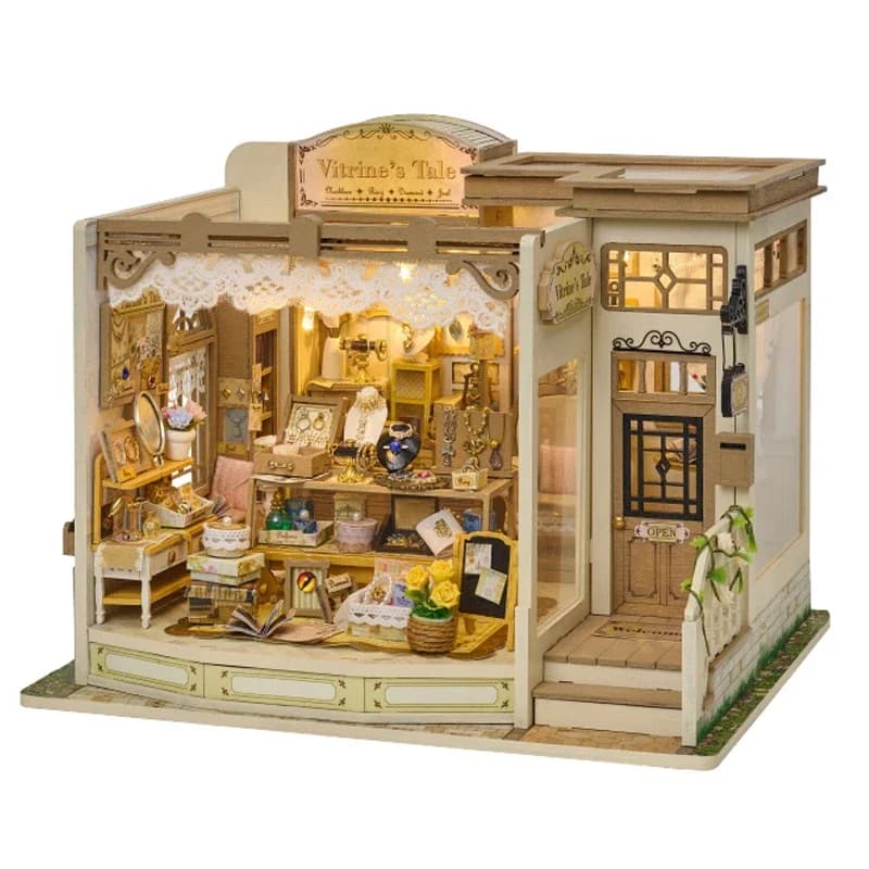 Kits de maisons miniatures en bois à assembler pour la création de bijoux, figurines et décoration i