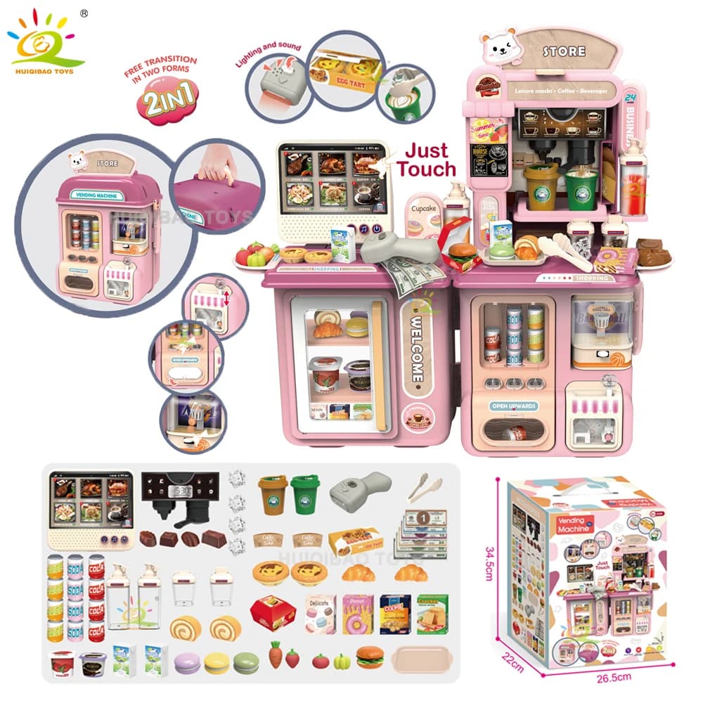 Machine à café simulée, caisse enregistreuse, magasin de commodité, jeu d'opération, jeu de simulati