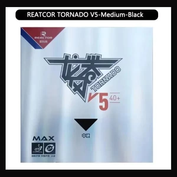 Caoutchouc de tennis de table REACTOR Tornado V5, adhérent, pour l'attaque, caoutchouc de ping-pong,