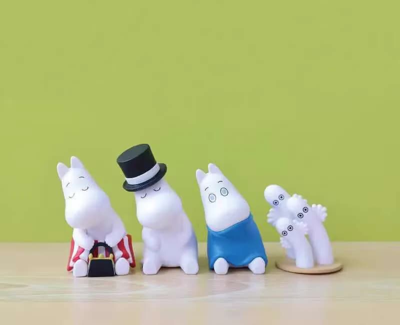 Jouet d'empilage Moomin Valley, figurines de collection Moomin Snufkin Little My, décor de bureau po
