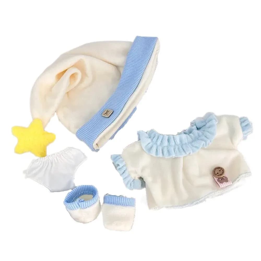 1 ensemble Mini pyjamas pour 20cm idole coton poupée vêtements tenue étoile chapeau coton poupée vêt
