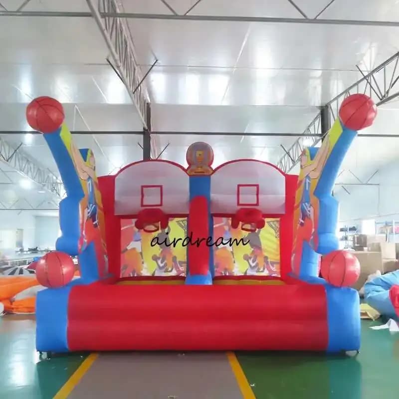 Iatable Carnival Target Game 4X3m Soccer Shooting Games Basketball Hoop For Adults/Kids