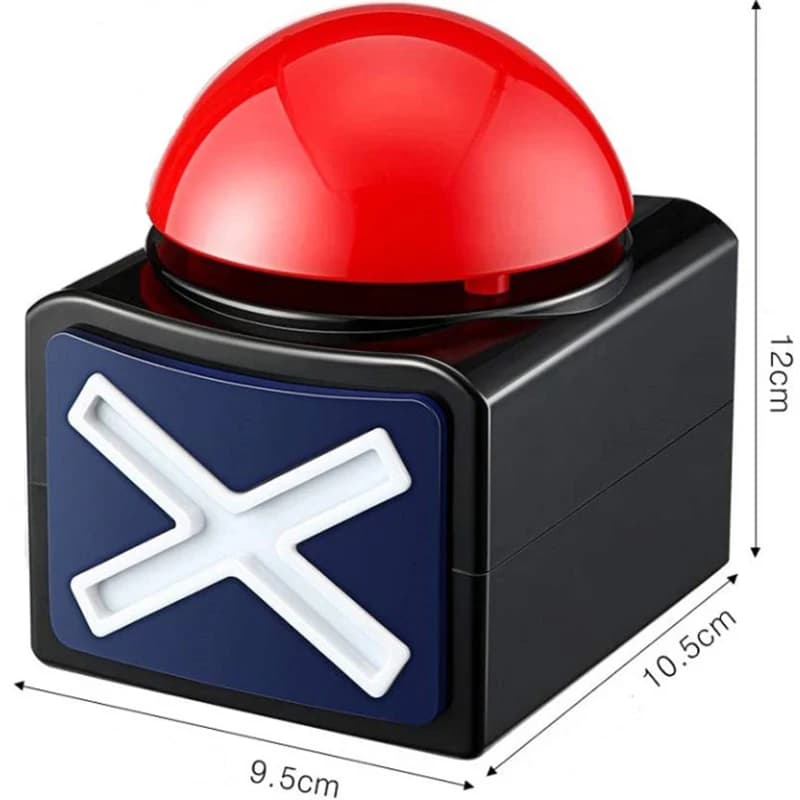 Bouton d'alarme de sonnerie de réponse de jeu, fournitures scolaires originales, avec son et lumière