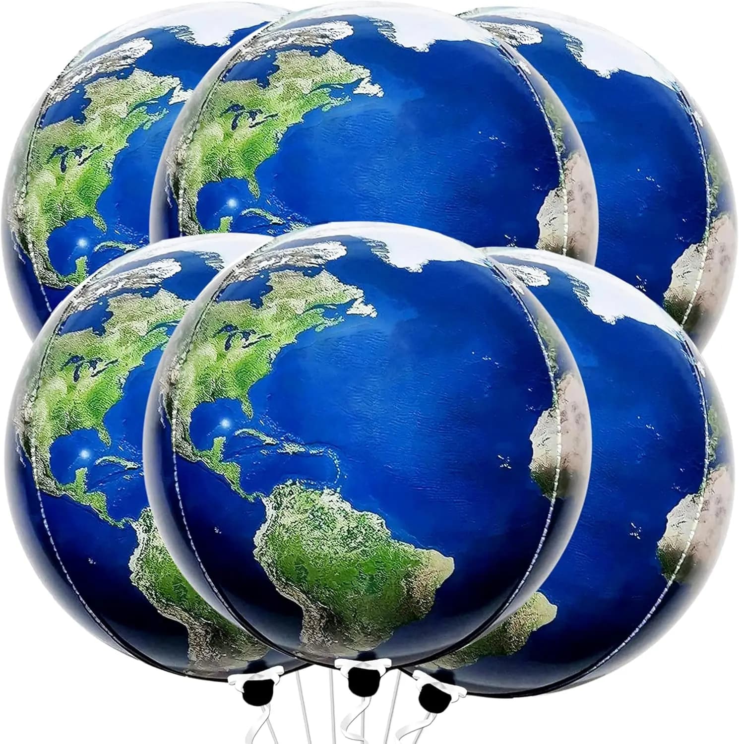 Ballons terrestres 4D 22 pouces, 6 pièces, ballons du monde décoratifs de fête sur le thème du voyag