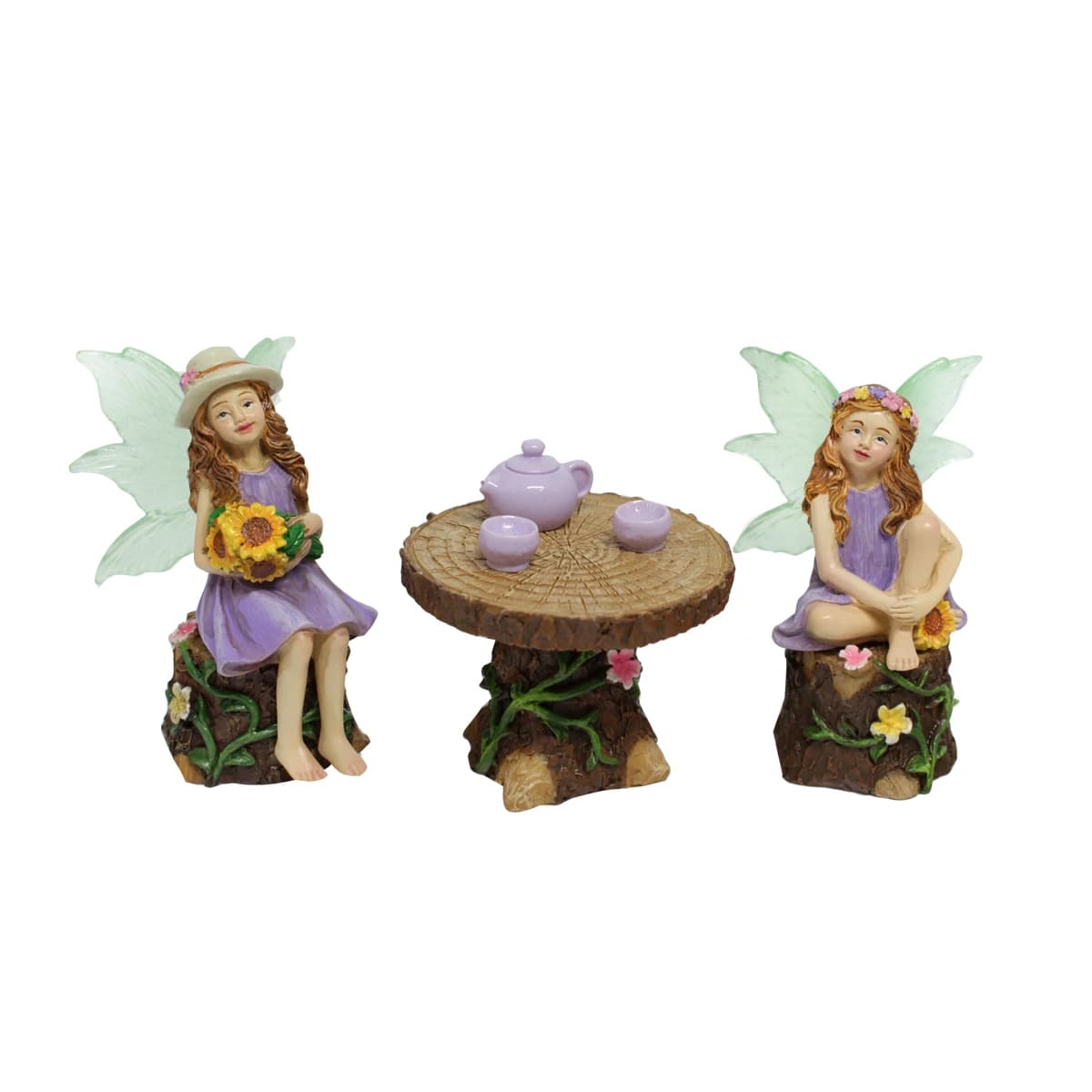 1 ensemble de fées de fleurs pour fête de thé d'été, Simulation de scène intéressante, Statue de déc