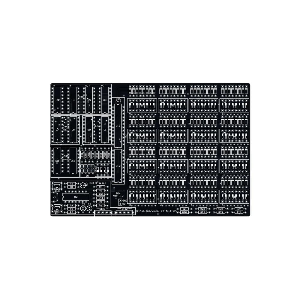 Kit de bricolage CPU TD4 Faire un simple processeur 4 bits par vous-même Open Source