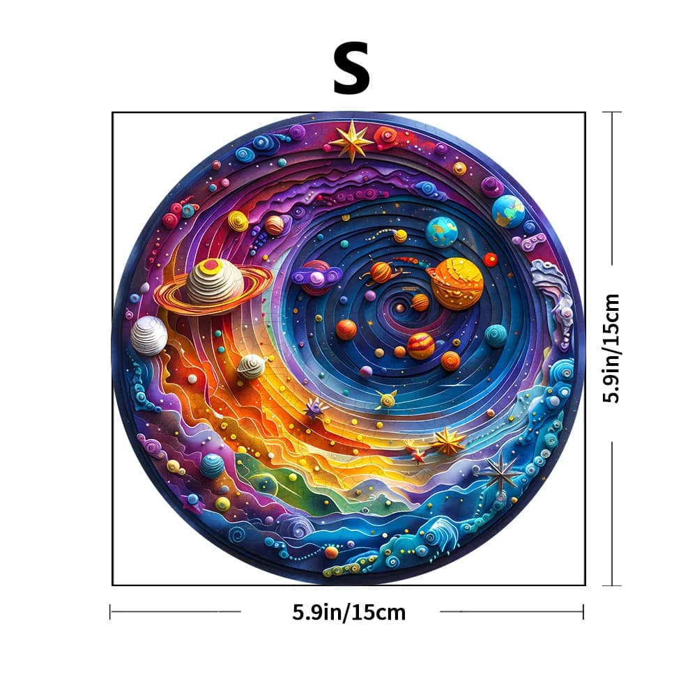 Puzzle en bois pour adultes, planète spatiale, puzzle de forme irrégulière, jouets de jeu familial, 