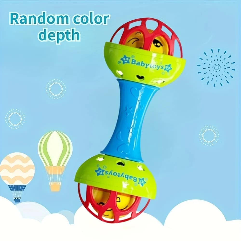 Jouet de sonnerie à double tête pour bébé, disponible en plusieurs couleurs, lumineux et accrocheur,