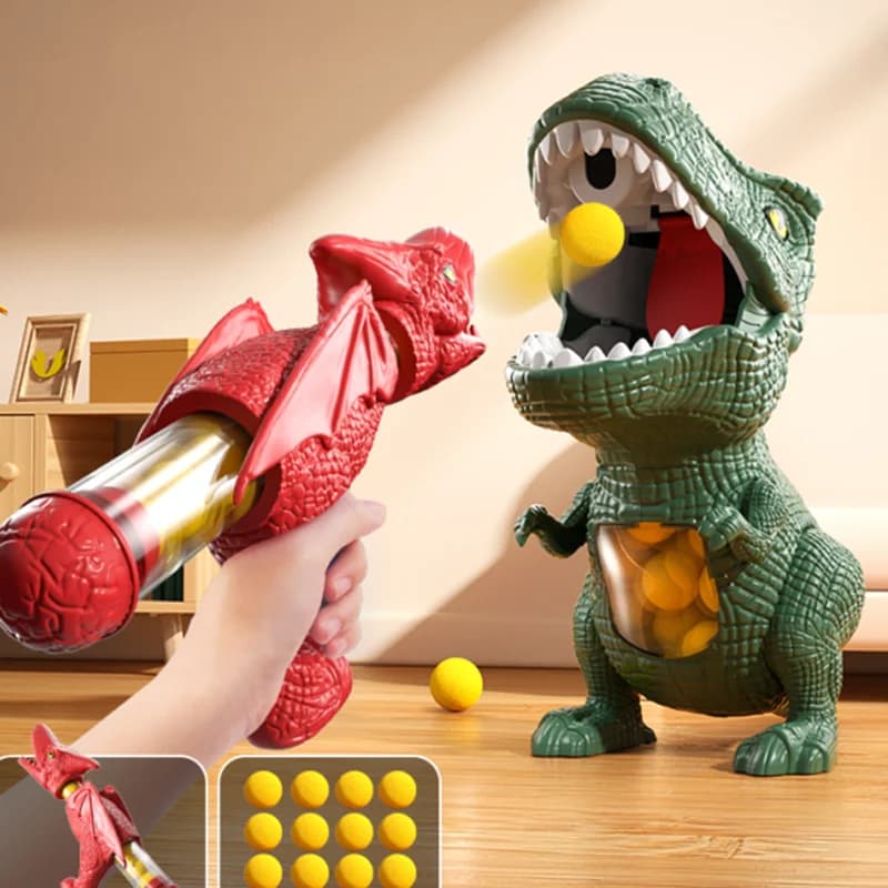 Boule de tir dinosaure tyrannosaure Rex, pistolet à balles souples, Puzzle interactif Parent-enfant,