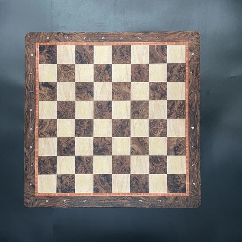 Grand échiquier de jeu de championnat de 52cm/20,5 pouces, échiquier en caoutchouc souple pliable et