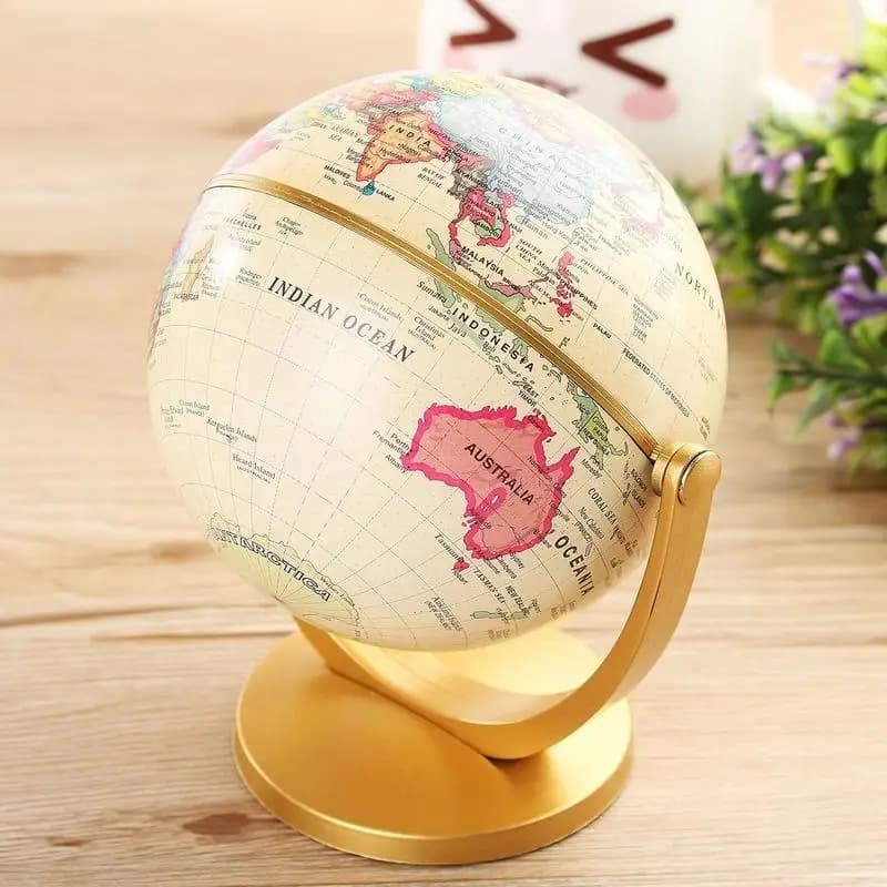 2 types de globe débarrétro, carte du monde et de l'océan, boule antique, bureau, géographie, appren