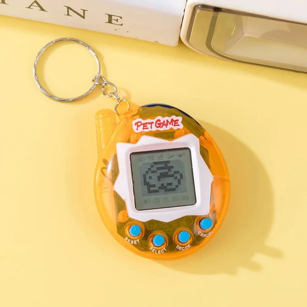 Mini console porte-clés Tamagotchi en russe, allemand, espagnol, polonais, animaux électroniques, je