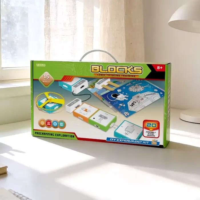 Jouet éducatif STEM pour enfants, kit de programmation de pensée logique, 15 modules, 20 scènes, ens