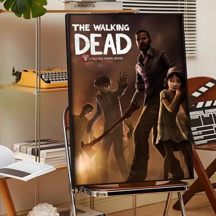 Affiche de saison Game The Walking Dead, impression d'art mural collant, imperméable, décor esthétiq