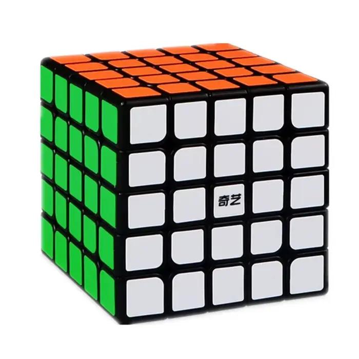 QIYI Cube magique de vitesse 3x3x3 4x4x4 5x5x5 Puzzle autocollants noirs Cube magique éducation appr