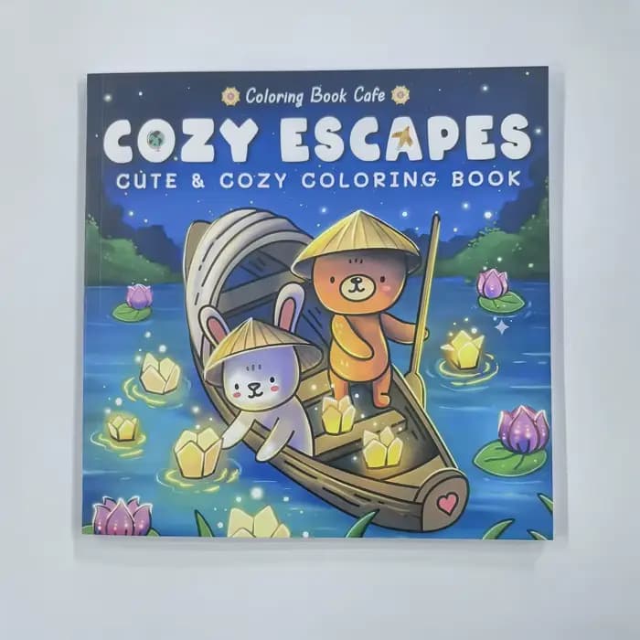 Cozy Escapes Livre de coloriage mignon et confortable pour soulager le stress, livre de dessin artis