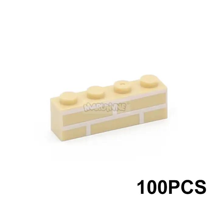 Marumine MOC Idea – blocs de Construction muraux en briques, 1x4, 100 pièces, compatibles avec 15533