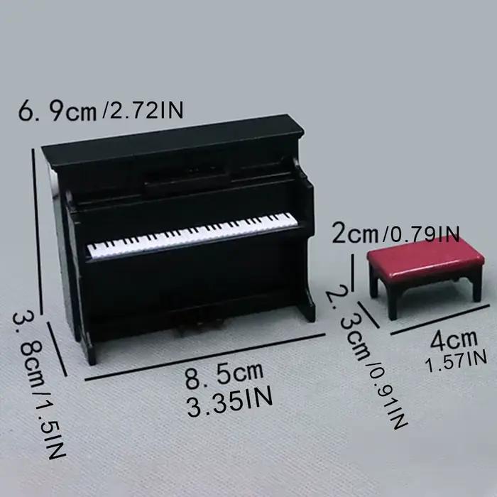 Accessoires pour maison de poupée de Piano Miniature 1:12, Mini réplique de Piano de Simulation avec