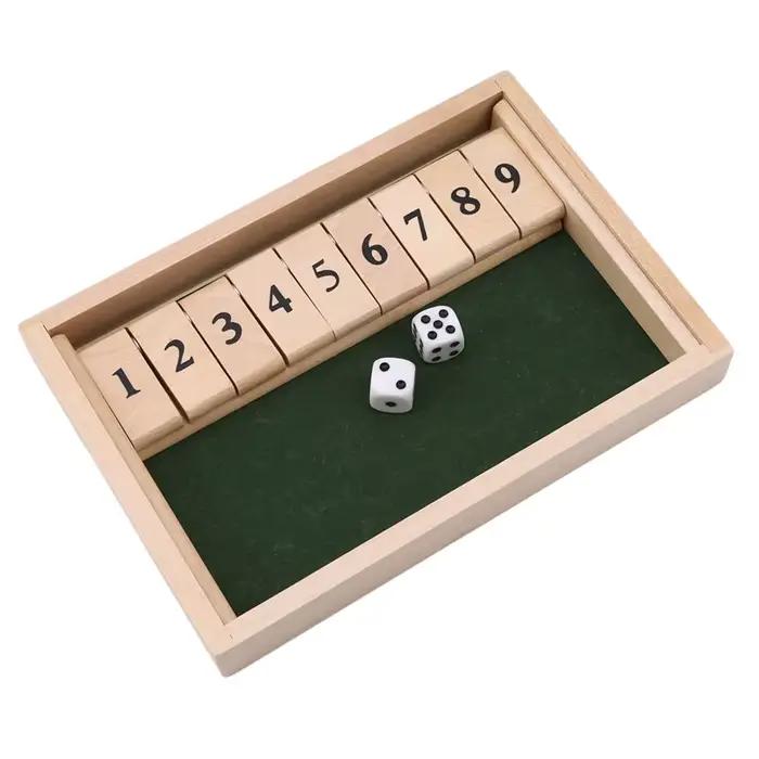 Jeu de plateau Vintage avec boîte fermée, jeu d'échecs en bois pour hommes, jeu de divertissement en